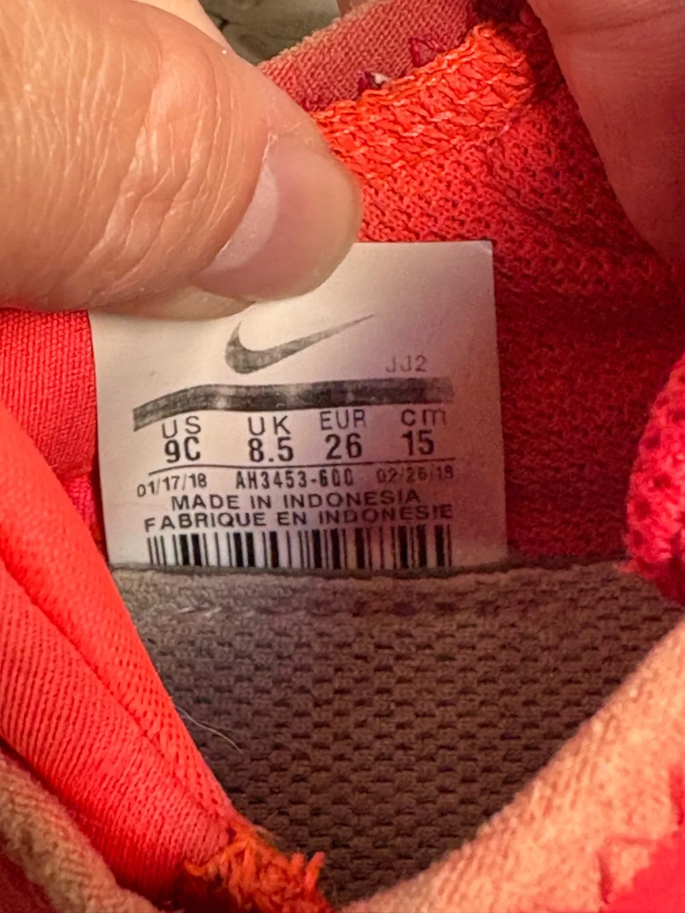 Nike Free RN Toddler No-Tie Velcro Pink Athletic Sneakers Size 9c
